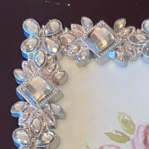 Luxe Collection Picture Photo 4 x 6 Frame NEW with Tags Silver Clear Crystals - Picture 9 of 15
